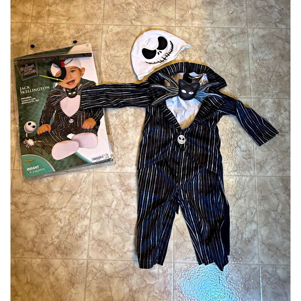 Jack Skellington Infant halloween Costume Jumpsuit 0-6 Months Disney